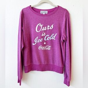 Pre-Loved Wildfox X Coca Cola Baggy Beach Jumper Sample Color Fuschia Sz Small